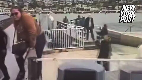 Nearly two dozen suspected migrants seen sprinting off boat as it arrives in luxe California marina