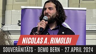 Nicolas A. Rimoldi, Präsident von MASS-VOLL! | Souveränitäts-Demo | Bern Bundesplatz - 27.4.2024
