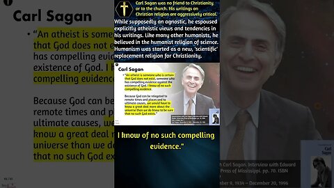 Carl Sagan: a new religion will replace Christianity (Scientific Humanism) #shorts