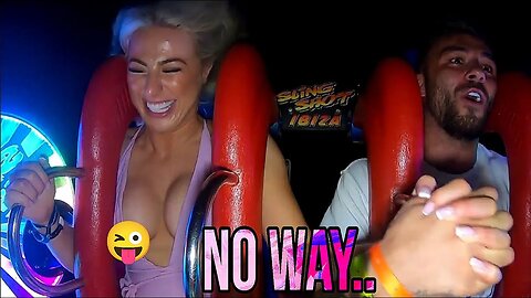 Slingshot ride Girls Reaction