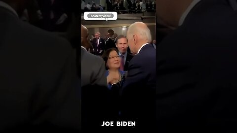 Joe Biden, Awkwardly Grabs Senator Hirono's Face