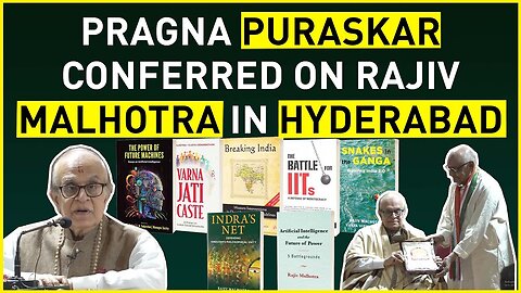 Pragna Puraskar Conferred on Rajiv Malhotra in Hyderabad