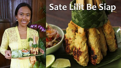 Sate Lilit Be Siap, Balinese Minced Chicken Sate