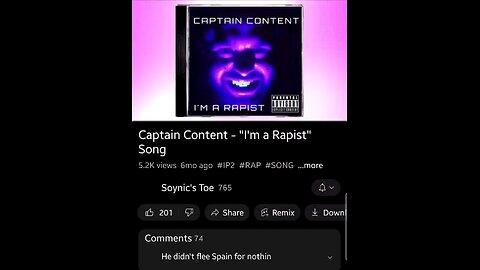 Captain Content Rapist Song