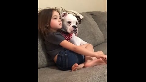 Best friends watching TV together