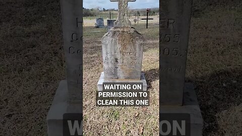 I would like to clean this and several other at this site #headstone #grave #cemetery #memorial