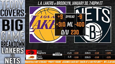 Los Angeles Lakers vs Brooklyn Nets Predictions and Picks | Free NBA Betting Tips | Jan 30