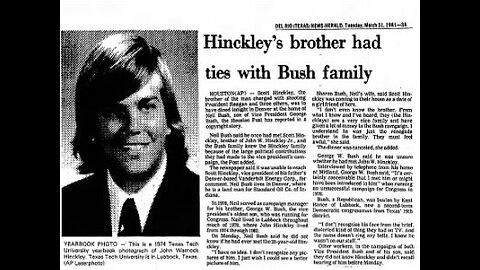 REPOST: (1981) VP George HW Bush was "CLOSE FRIENDS" with President Reagans "would be" ASSASSIN John Hinckley's FAMILY! COINCIDENCE? MK ULTRA?