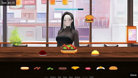 Burger assembly minigame for renpy