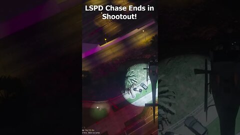 LSPD Chase Ends in Shootout #shorts