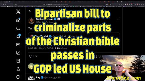 Bipartisan bill to criminalize parts of the Christian bible passes in US House-520