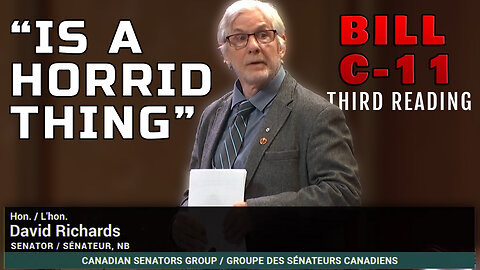 Bill C-11 Powerful Speech : Sen. David Adams Richards