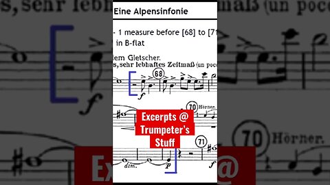 [TRUMPET EXCERPTS] Eine Alpensinfonie (Strauss) - by Heinz Karl Schwebel (HQ Sound Reference)