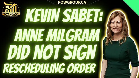 🚨FUD ALERT🚨 SAM's Kevin Sabet Says "Anne Milgram Did NOT Sign Rescheduling Order..."