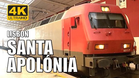 Santa Apolónia Railway Station - CP Comboios de Portugal Railways in 4K #railwaystation #railfans