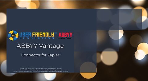 ABBYY Vantage Video - Connector for Zapier®