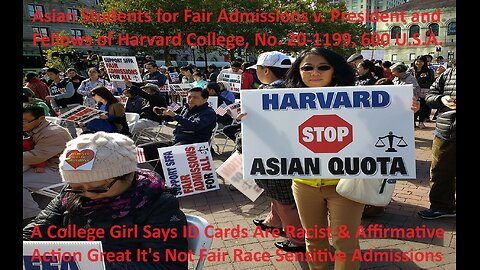 College Girl Says ID Cards Are Racist & Affirmative Action is Great It's Not Fair ?