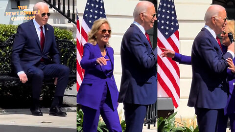 Without his teleprompter, Biden can't complete sentences jumping between lies & thoughts, makes long pauses and diluting his incoherent mumbling with "not a joke," etc. Doctor Jill is trying to direct him.