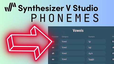 SYNTH V PHONEMES CHEAT SHEET Dreamtonics Synthesizer V