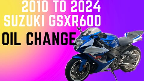 Gsxr600 oil change