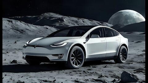 First Tesla Landed On The Moon!!!