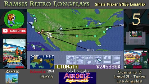 Aerobiz Supersonic | SNES | Level 3 | Scenario 3 | Los Angeles - Episode #5 | Longplay