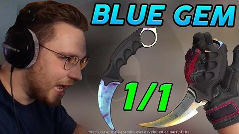 The REAL Karambit Blue Gem 1/1 | ohnePixel Reaction