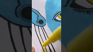 Drawing Avatar 2 😲 Surprised with Posca Marker The Way Of Water @tvasart #shorts #viral #art