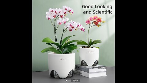 Orchid Pots with Holes for Repotting Double Layer Plastic Imitate Ceramic Orchid Planter