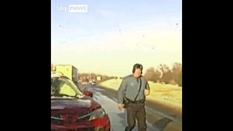 Kansas State Trooper Nearly Mowed Down By Semi
