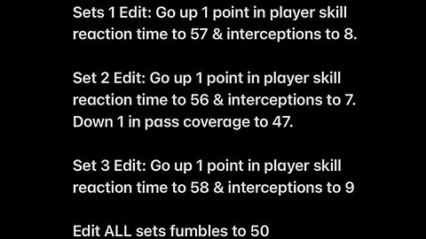 Madden NFL 23 Minor Adjustment & Improvement To Sets 1, 2, & 3. as Well As Visual Settings