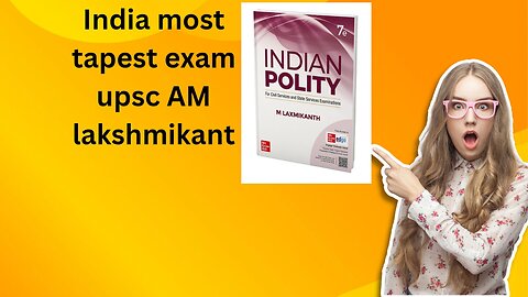 India most tapest exam upsc book review by AM lakshmikant