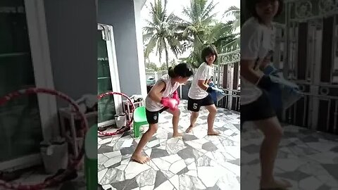 Thai Village Girls Playing in Isan — Muay Thai
