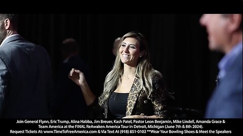 ReAwaken Tour | Join Alina Habba, Mel K, Rudy Giuliani, General Flynn, Eric & Lara Trump At the Detroit ReAwaken America Tour!!! 274 Tickets Remain for the Detroit, (June 7-8) ReAwaken Tour!!! | Request Tix Via Text 918-851-0102