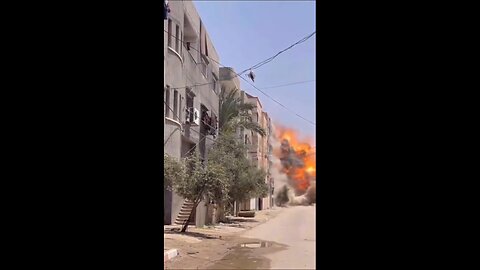 The Moment When jEEWs Bombed a Home in Deir Al-Balah, central Gaza