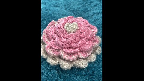 Handcrafted pink flowers keychain #crochet #craft #art #shorts #viral