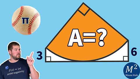 The Unique Baseball Field Math Problem | Find the Area of the Quarter Circle | Minute Math #geometry