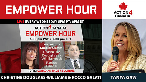 The Empower Hour (Feb.15th): Christine Douglass-Williams Tanya Gaw & Rocco Galati - Multiculturism