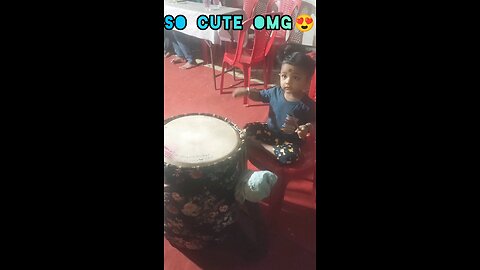 my cute Lil baby #playing drum...plz spread love☺️🤗