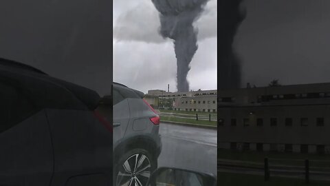 twister tornado behind the hospital