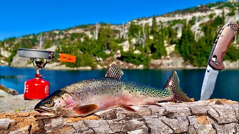 HIGH ALTITUDE Mountain Trout Fishing!!! SOLO BACKPACKING Pt. 2 (Catch & Cook)
