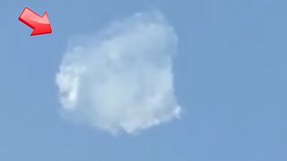 Is the camouflaged white cloud a UFO, a living being, or an illusion?