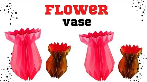 How To Make A Paper Flowers Vase - DIY Simple Paper Crafts