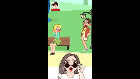 New lover in garden cartoon animation 🥰