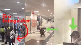 Woman Sprays Fire Extinguisher In Airport