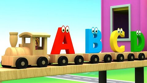 ABCD Train Alphabet in Motion: Animated Adventure with ABCs featuring Apple, Ball, and Cat