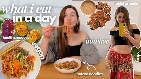 vlog | what I eat in a day + productive day in my life! - organize my bedroom + easy granola recipe
