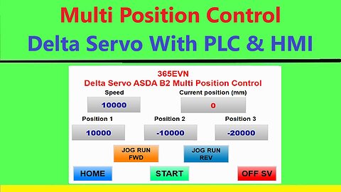 SV0033 - Multi position control delta servo with plc and hmi