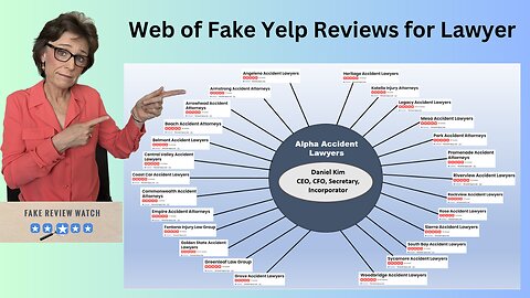 Yelp Network and Fake Reviews for Car Accident Lawyer Daniel Kim