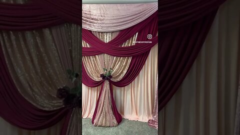 Valentine’s Backdrop Idea #backdrop #draping #wedding